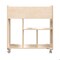 Flash Furniture Bright Beginnings Commercial Grade Double Sided Space Saving Wooden Mobile Storage Cart with Locking Caster Wheels & 10 Storage Compartments, Natural MK-KE24244-GG - alternate 8